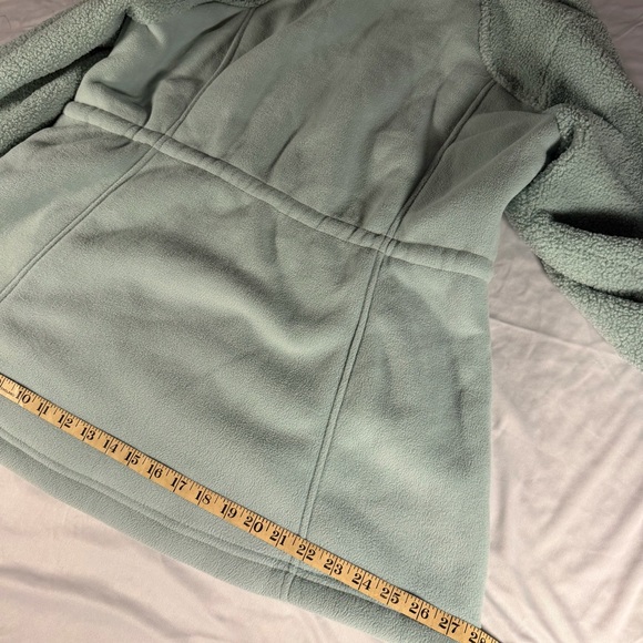 Koolaburra by UGG Bonded Fleece Jacket with Cinch Waist Silver Green Size Large - Picture 8 of 11